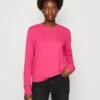 Marc O'Polo DENIM BASIC FIT CREW NECK LOGO EMBROIDERY - Sweatshirt - Fresh Fuschia