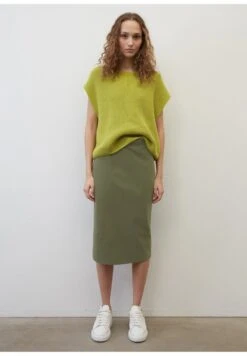 Marc O'Polo MIDI SLIM AUS STRETCHIGEM INTERLOCK - Bleistiftrock - Wild Olive