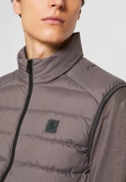 Marc O'Polo REGULAR FIT STAND UP COLLAR - Weste - Moonless Sky -Mode Familie 010947ae4b3749dd91efb1b6064b5a73