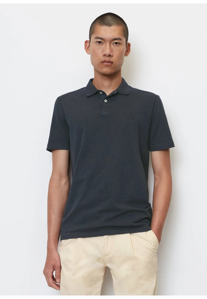 Marc O'Polo KURZARM-SHAPED IN SOFTER SLUB-QUALI - Poloshirt - Dark Navy 1 Marc O'Polo KURZARM-SHAPED IN SOFTER SLUB-QUALI - Poloshirt - Dark Navy