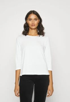 Marc O'Polo LONG SLEEVES BOAT NECK ROUND HEM - Langarmshirt - White