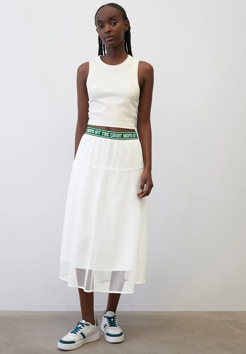 Marc O'Polo DENIM WADENLANGER MIT LOGO-GUMMI-BUND - A-Linien-Rock - Scandinavian White 2 Marc O'Polo DENIM WADENLANGER MIT LOGO-GUMMI-BUND - A-Linien-Rock - Scandinavian White – Bild 2