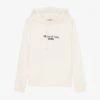 Marc O'Polo DENIM LONGSLEEVE HOODED CHEST EMBROIDERY - Sweatshirt - Scandinavian White