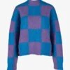 Marc O'Polo DENIM WITH CHECK CRYSTAL SEAS - Strickpullover - Blue
