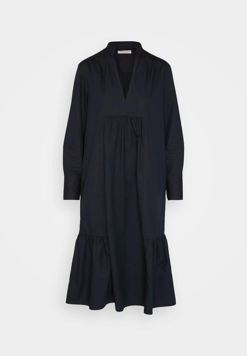 Marc O'Polo DRESS RELAXED A SHAPE CUTLINES FEMININE GATHERING - Freizeitkleid - Deep Blue Sea 5 Marc O'Polo DRESS RELAXED A SHAPE CUTLINES FEMININE GATHERING - Freizeitkleid - Deep Blue Sea – Bild 5