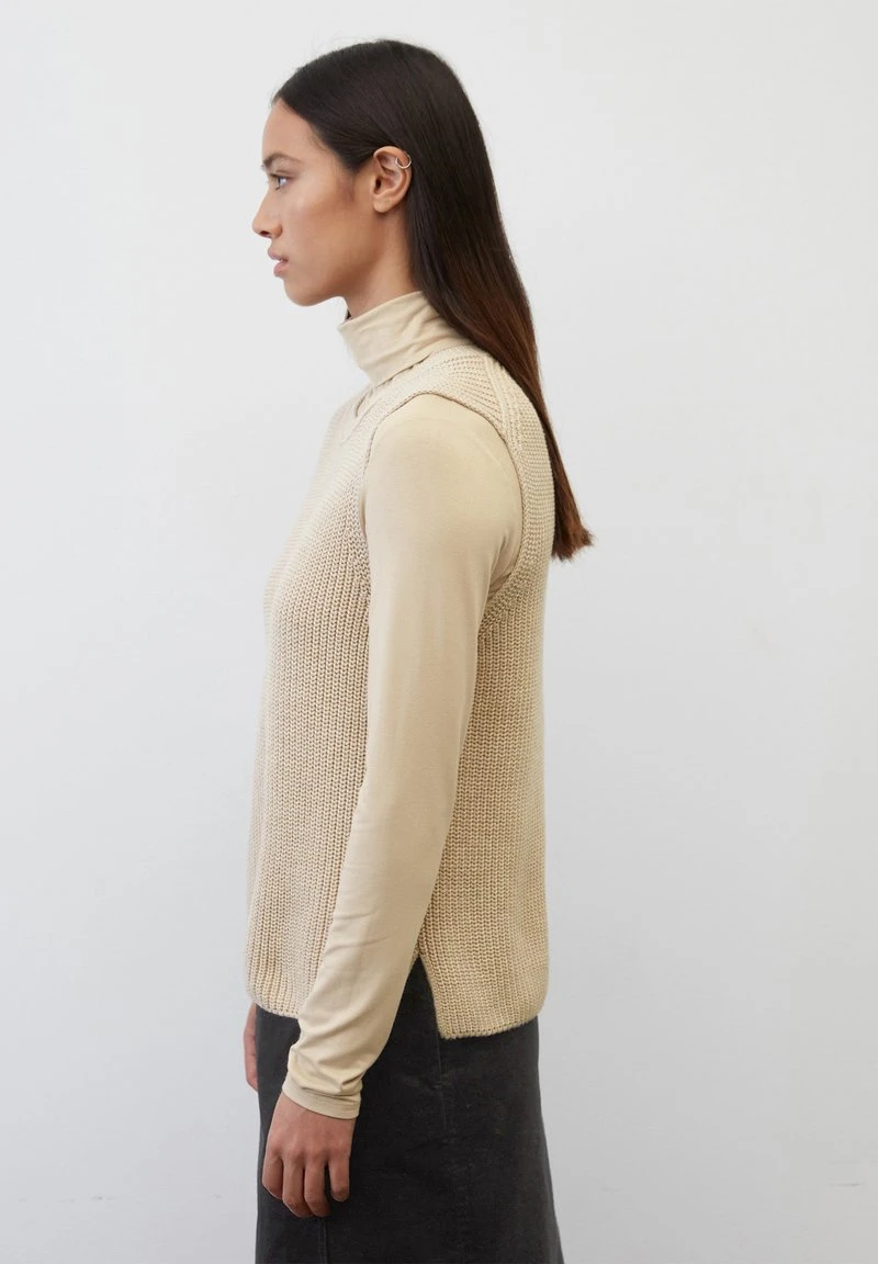 Marc O'Polo PULLUNDER SLEEVELES ROUND NECK - Strickpullover - Frosty Sand Melange 4 Marc O'Polo PULLUNDER SLEEVELES ROUND NECK - Strickpullover - Frosty Sand Melange – Bild 4