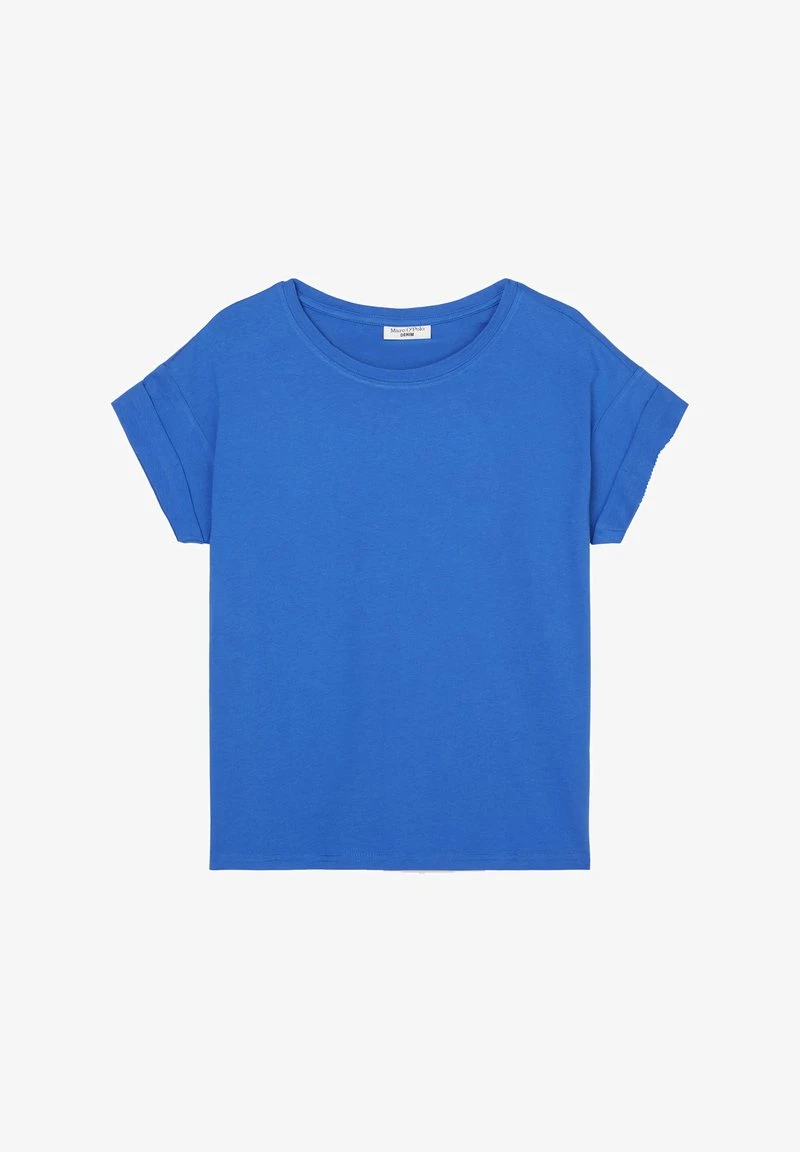 Marc O'Polo DENIM MIT TURN-UP-SLEEVES AUS BASIC - T-Shirt Basic - Mediterranean Blue 6 Marc O'Polo DENIM MIT TURN-UP-SLEEVES AUS BASIC - T-Shirt Basic - Mediterranean Blue – Bild 6