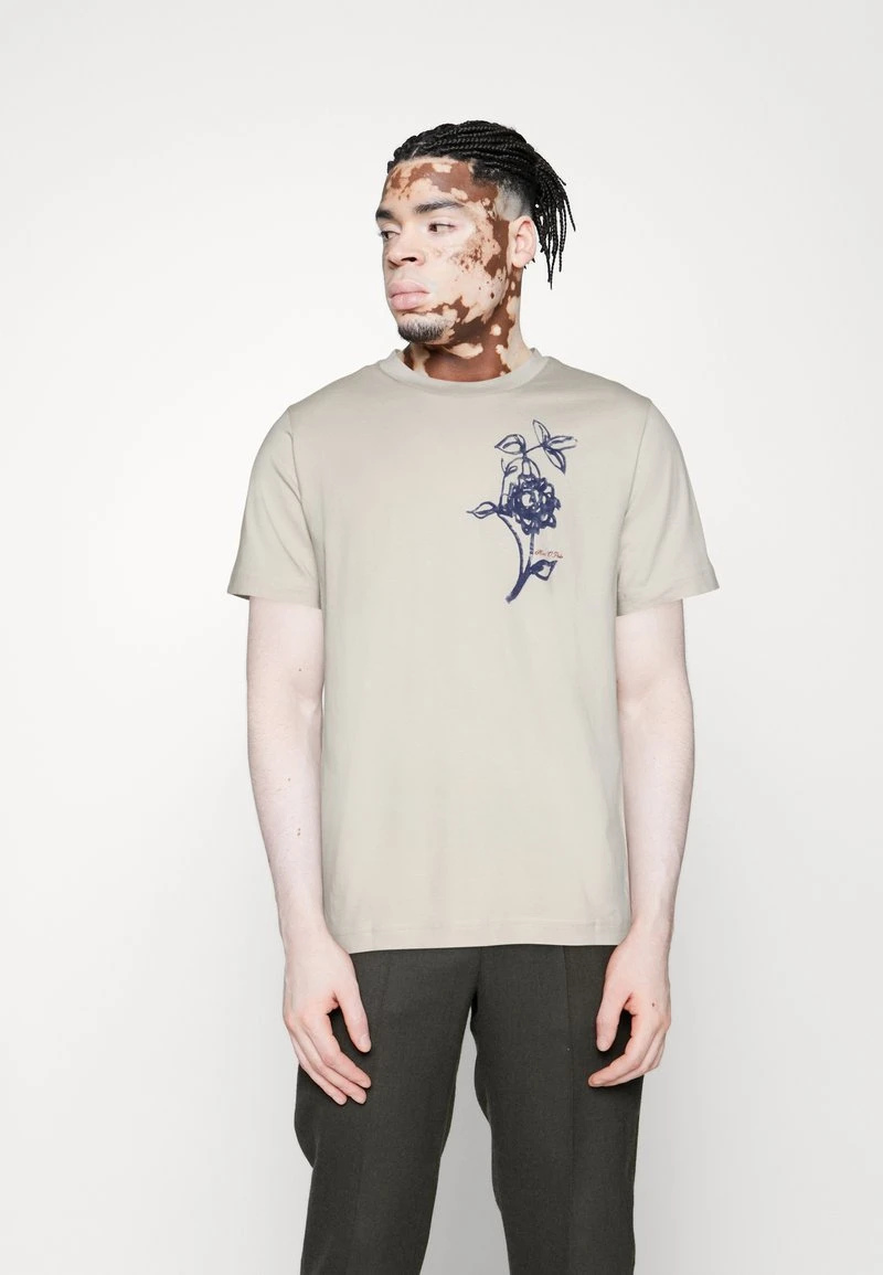 Marc O'Polo SHORT SLEEVE ARTWORK - T-Shirt Print - Gray Silk 1 Marc O'Polo SHORT SLEEVE ARTWORK - T-Shirt Print - Gray Silk