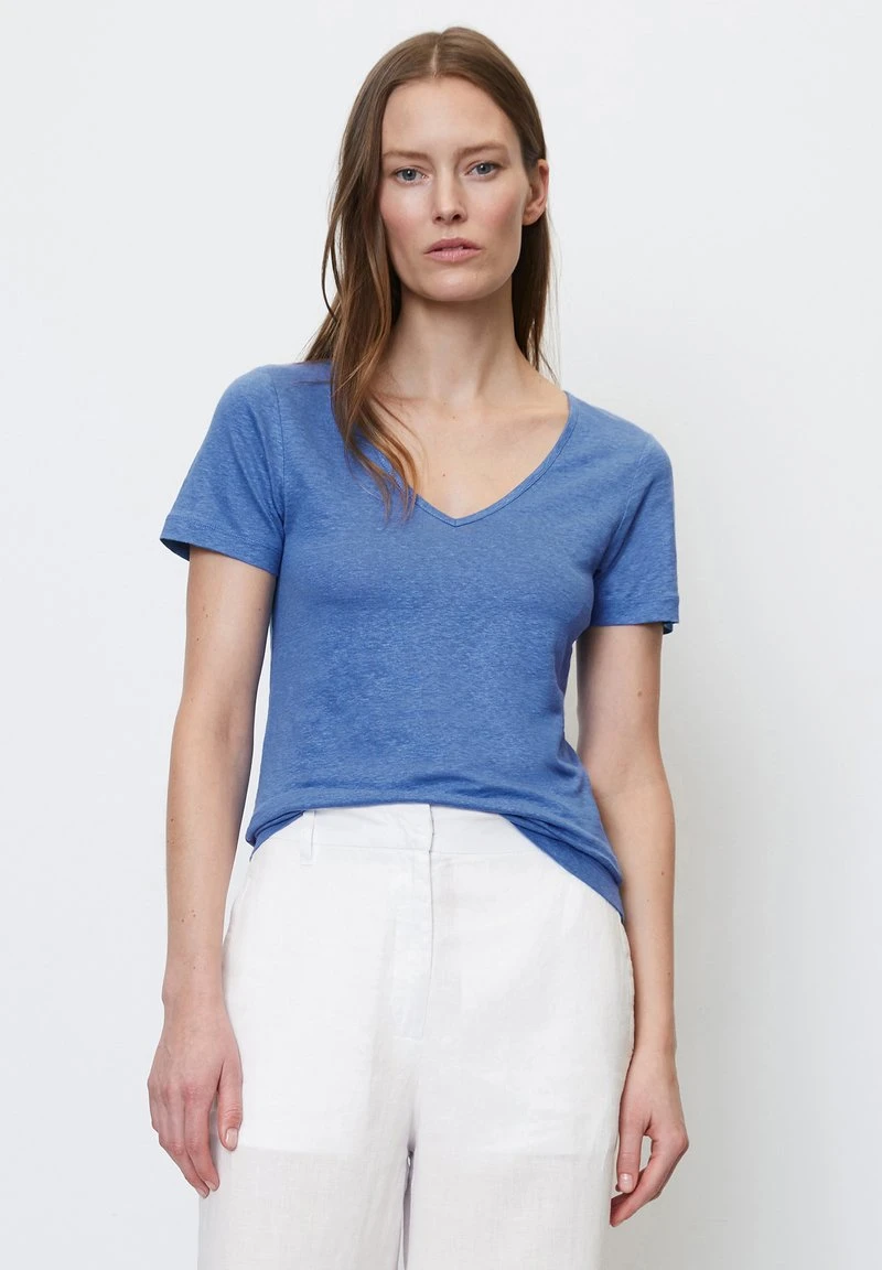 Marc O'Polo V-NECK - T-Shirt Basic - Summer Sky 1 Marc O'Polo V-NECK - T-Shirt Basic - Summer Sky
