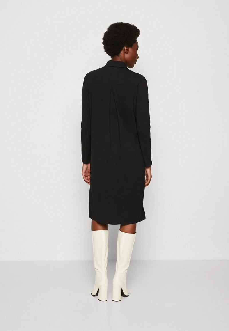 Marc O'Polo DRESS LONG SLEEVE COLLAR BUTTON PLACKET - Jerseykleid - Black 3 Marc O'Polo DRESS LONG SLEEVE COLLAR BUTTON PLACKET - Jerseykleid - Black – Bild 3