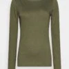 Marc O'Polo BOAT NECK - Langarmshirt - Wild Olive