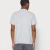 Marc O'Polo SHORT SLEEVE BUTTON PLACKET SLITS EMBROIDE - Poloshirt - Iron Grey Melange
