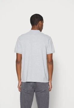 Marc O'Polo SHORT SLEEVE BUTTON PLACKET SLITS EMBROIDE - Poloshirt - Iron Grey Melange