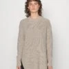 Marc O'Polo LONGSLEEVE ROUND NECK - Strickpullover - Dusty Grey Melange