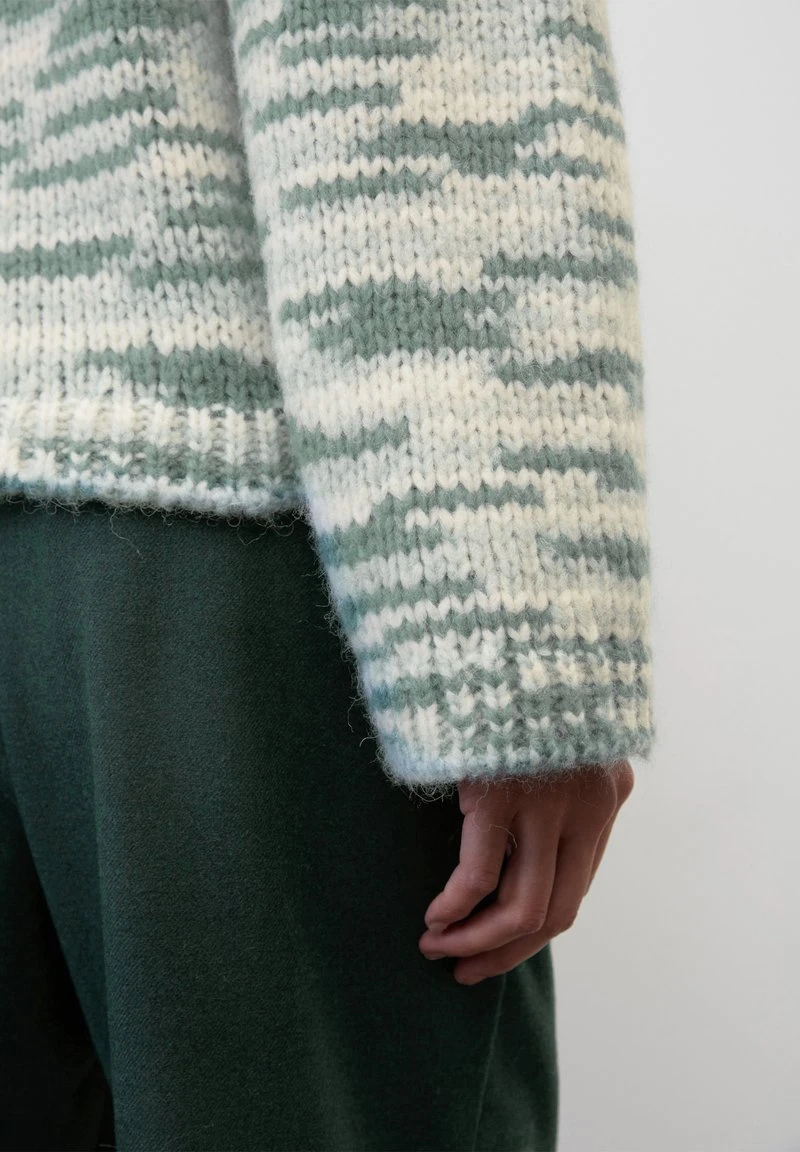 Marc O'Polo LONGSLEEVE STAND UP COLLAR SPACE - Strickpullover - Multi/lake Green 5 Marc O'Polo LONGSLEEVE STAND UP COLLAR SPACE - Strickpullover - Multi/lake Green – Bild 5