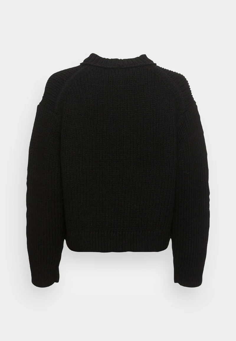 Marc O'Polo LONGSLEEVE ROUND NECK - Strickjacke - Black 2 Marc O'Polo LONGSLEEVE ROUND NECK - Strickjacke - Black – Bild 2