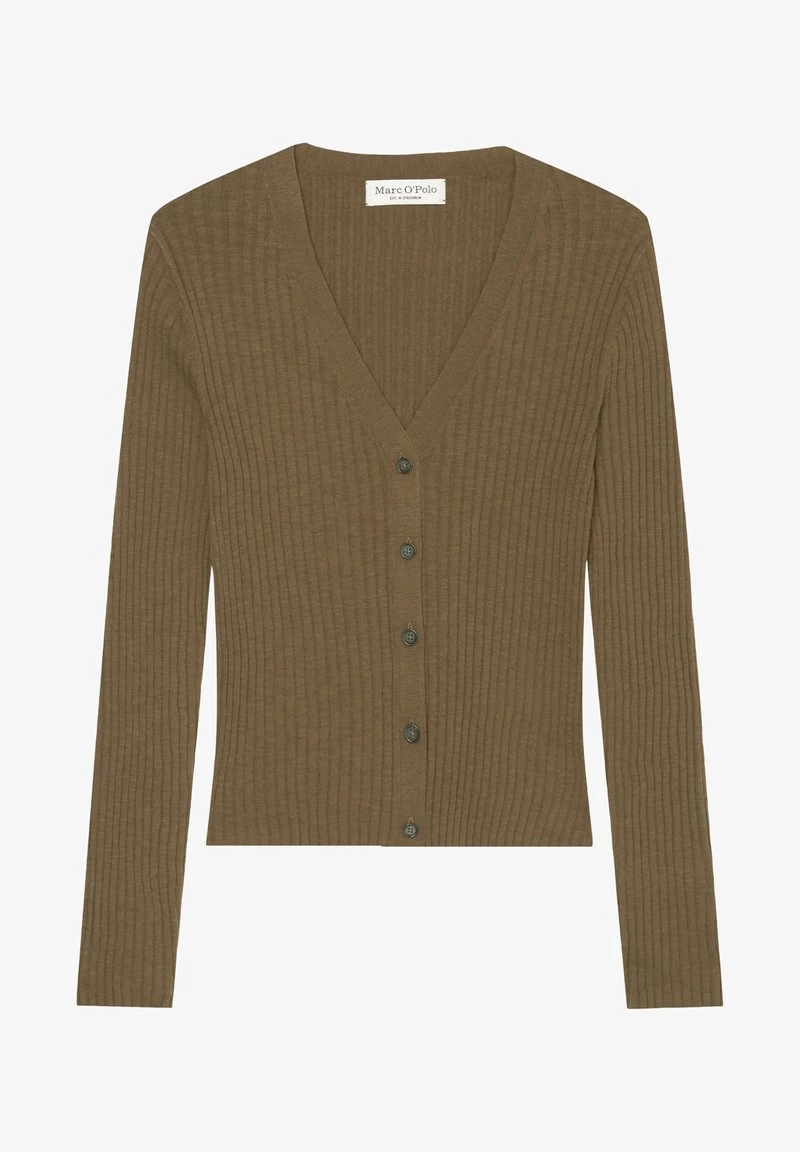 Marc O'Polo SCHMALER V-NECK - Strickjacke - Earthy Brown 6 Marc O'Polo SCHMALER V-NECK - Strickjacke - Earthy Brown – Bild 6