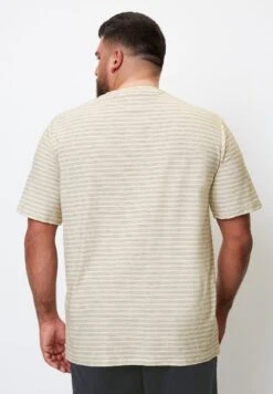 Marc O'Polo GESTREIFTES REGULAR IN SOFTEM SLUB - T-Shirt Print - Beige -Mode Familie 18fa29d2b75a4c229c6f2811a50d971d