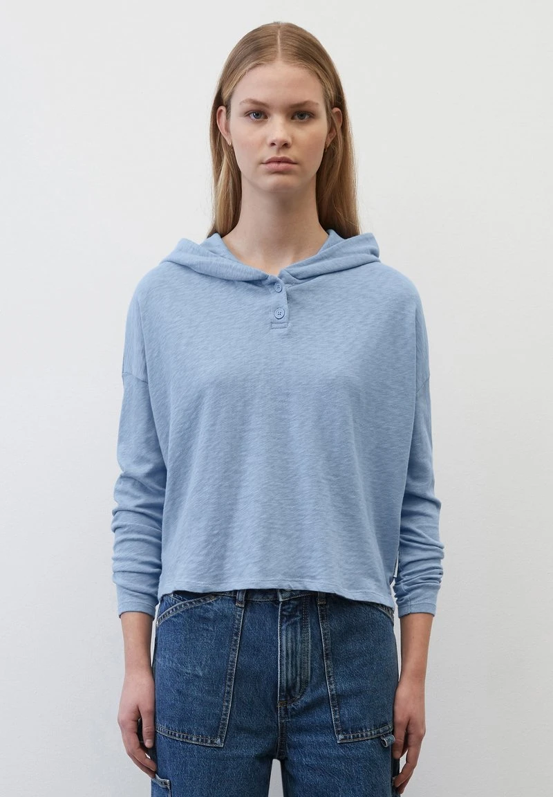 Marc O'Polo DENIM CROPPED AUS SOFTEM - Kapuzenpullover - Soft Sky Blue 1 Marc O'Polo DENIM CROPPED AUS SOFTEM - Kapuzenpullover - Soft Sky Blue