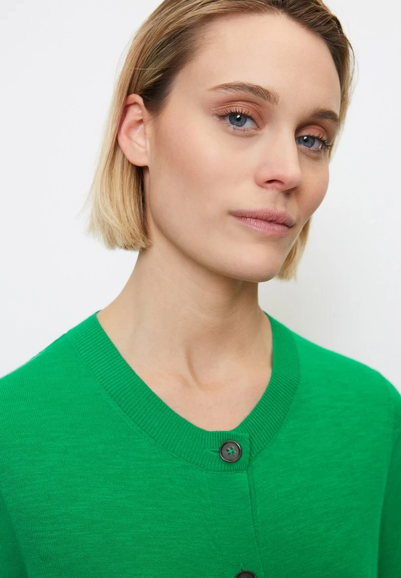 Marc O'Polo REGULAR AUS SLUB - Strickjacke - Vivid Green 4 Marc O'Polo REGULAR AUS SLUB - Strickjacke - Vivid Green – Bild 4