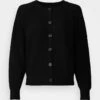 Marc O'Polo CARDIGAN CREW NECK LONGSLEEVE - Strickjacke - Black
