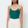 Marc O'Polo DENIM SPAGHETTITRÄGER MIT STRUKTUR AUS ORGANIC C - Bluse - Green
