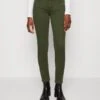 Marc O'Polo 5 POCKET MID WAIST SLIM LEG REGULAR LENGTH - Stoffhose - Wild Olive