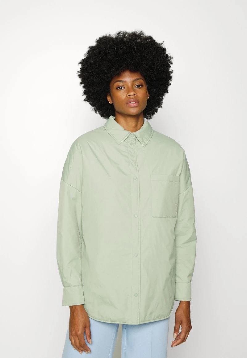 Marc O'Polo SHIRT JACKET THERMORE PADDING TURN DOWN - Kurzmantel - Breezy Mint 1 Marc O'Polo SHIRT JACKET THERMORE PADDING TURN DOWN - Kurzmantel - Breezy Mint