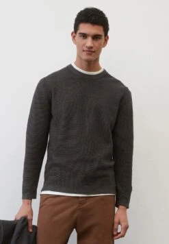 Marc O'Polo RUNDHALS REGULAR - Strickpullover - Black