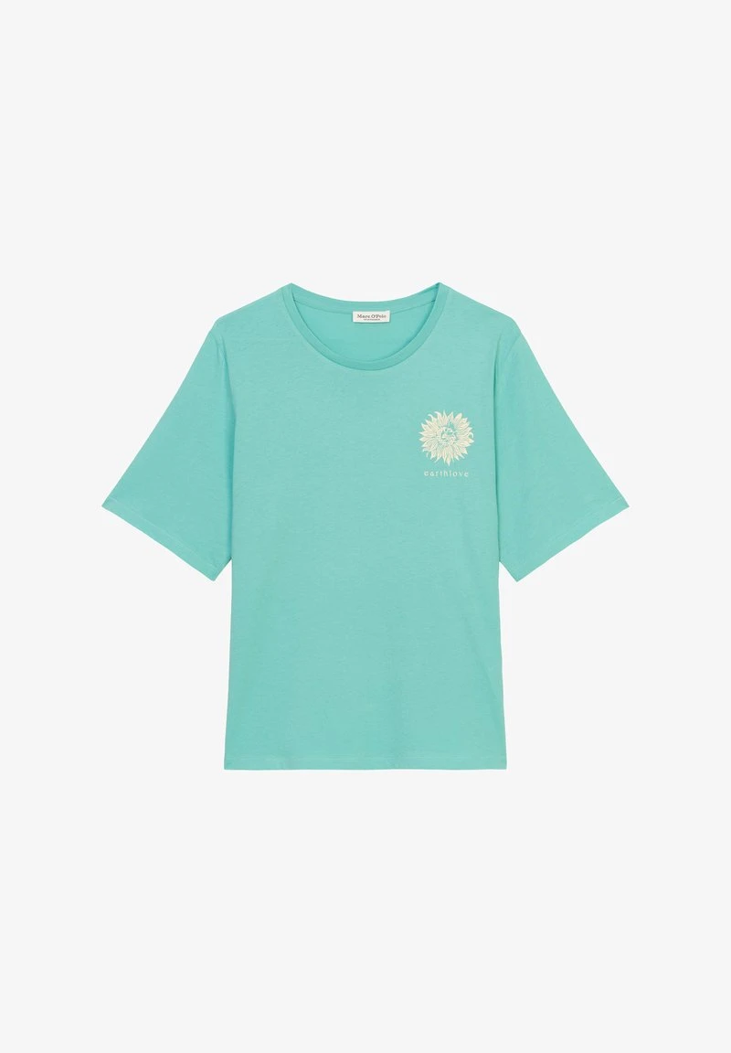 Marc O'Polo GARDEN OF SWEDEN- REGULAR AUS ORGANIC - T-Shirt Print - Sea Blue 1 Marc O'Polo GARDEN OF SWEDEN- REGULAR AUS ORGANIC - T-Shirt Print - Sea Blue