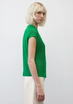 Marc O'Polo AJOUR-AUS - T-Shirt Basic - Vivid Green -Mode Familie 23ba1d86335340f49089d3ff0117a0b8