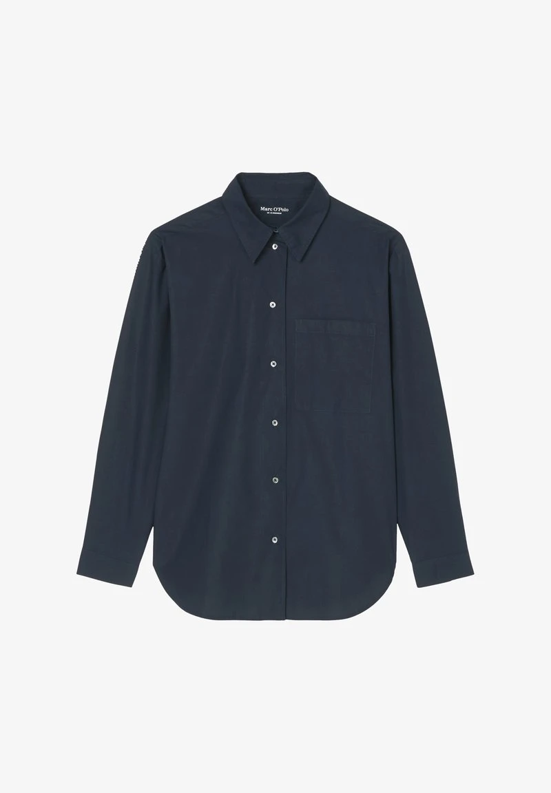 Marc O'Polo BOYFRIEND OVERSIZE AUS PAPER-TOUCH - Hemdbluse - Deep Blue Sea 2 Marc O'Polo BOYFRIEND OVERSIZE AUS PAPER-TOUCH - Hemdbluse - Deep Blue Sea – Bild 2