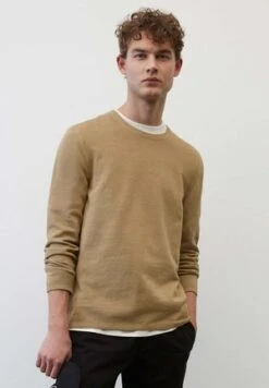 Marc O'Polo CREWNECK WITH RAGLANSLUB OTTOMAN STRUCTURE - Strickpullover - Soft Mocca -Mode Familie 263c8a72a12448bb91a90e7dd67ff741 1