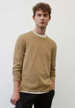 Marc O'Polo RUNDHALS REGULAR - Strickpullover - Soft Mocca