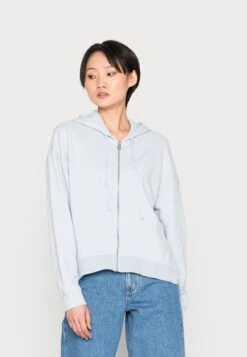 Marc O'Polo JACKET HOODED SLIT AT SIDESEAM - Sweatjacke - Morning Dew