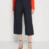 Marc O'Polo WIDE LEG HIGH RISE - Stoffhose - Deep Blue Sea