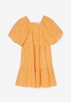 Marc O'Polo BRODERIE-ANGLAISE AUS SOFTEM - Freizeitkleid - Soft Orange -Mode Familie 27e14320adb64857a8e6acd745676d16