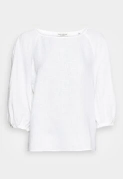 Marc O'Polo BLOUSE VOLUME SLEEVE CREW NECK - Bluse - White -Mode Familie 28faa250599c4babab742e51ea1e596d