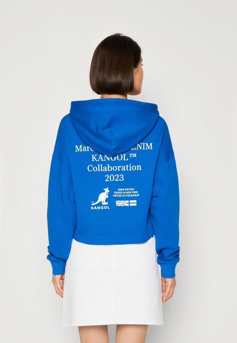 Marc O'Polo DENIM LONG SLEEVE W PRINT DRAWCORD IN - Kapuzenpullover - Mediterranean Blue 1 Marc O'Polo DENIM LONG SLEEVE W PRINT DRAWCORD IN - Kapuzenpullover - Mediterranean Blue