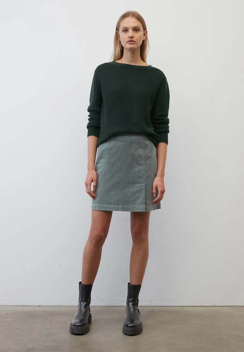 Marc O'Polo SKIRT EASY SHAPE WITH CUTLINE PLEAT DETAIL, SHORT LENGTH - A-Linien-Rock - Deep Lake Green 1 Marc O'Polo SKIRT EASY SHAPE WITH CUTLINE PLEAT DETAIL, SHORT LENGTH - A-Linien-Rock - Deep Lake Green