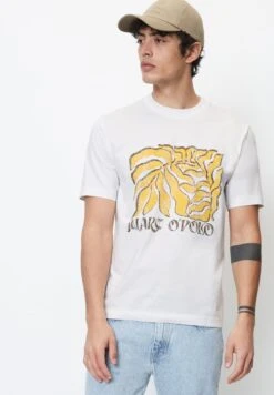 Marc O'Polo REGULAR MIT BRUST-PRIN - T-Shirt Print - White