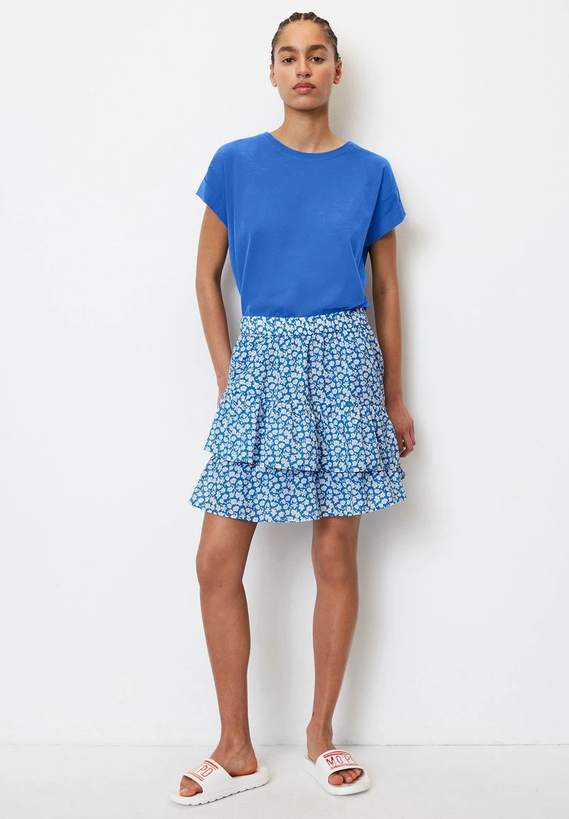 Marc O'Polo DENIM MIT TURN-UP-SLEEVES AUS BASIC - T-Shirt Basic - Mediterranean Blue 2 Marc O'Polo DENIM MIT TURN-UP-SLEEVES AUS BASIC - T-Shirt Basic - Mediterranean Blue – Bild 2