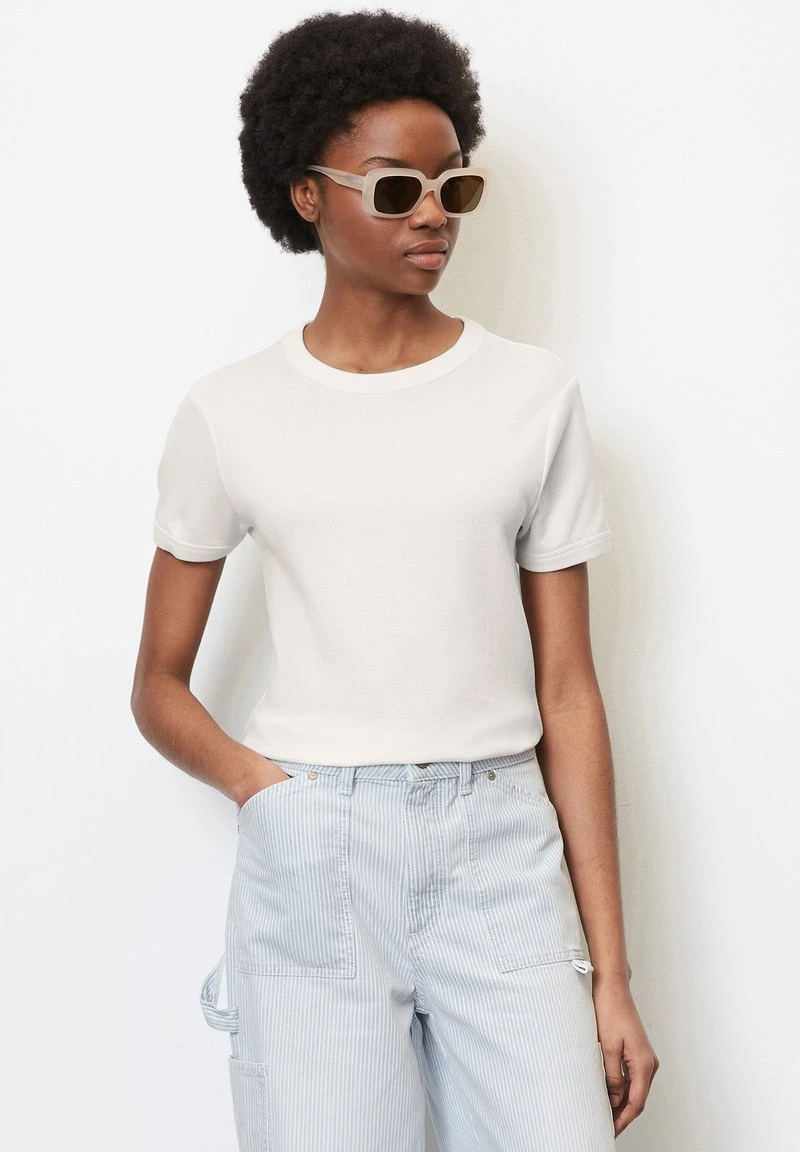 Marc O'Polo DENIM RUNDHALS MIT STRUKTUR AUS - T-Shirt Basic - Scandinavian White 1 Marc O'Polo DENIM RUNDHALS MIT STRUKTUR AUS - T-Shirt Basic - Scandinavian White