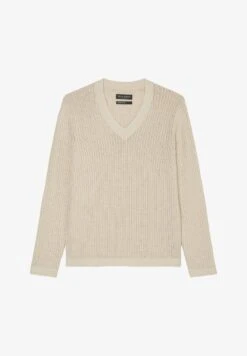 Marc O'Polo V-NECK LANGARM REGULAR - Strickpullover - Oyster Gray -Mode Familie 307d950a5a7e43738b62d2460032e345