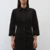 Marc O'Polo DRESS FITTED SHIRT STYLE BUTTON PLACKET SHORT LENGTH - Blusenkleid - Black