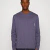 Marc O'Polo DENIM CHEST POCKET - Langarmshirt - Lilac Shadow