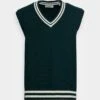 Marc O'Polo DENIM V NECK VEST - Strickpullover - Midnight Flora