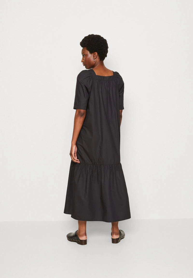 Marc O'Polo BOHEMIAN MIDI STYLE, GATHERINGS, CARREE NECKLINE - Freizeitkleid - Black 3 Marc O'Polo BOHEMIAN MIDI STYLE, GATHERINGS, CARREE NECKLINE - Freizeitkleid - Black – Bild 3