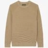 Marc O'Polo CREWNECK WITH RAGLANSLUB OTTOMAN STRUCTURE - Strickpullover - Soft Mocca