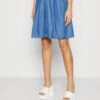Marc O'Polo SKIRT FEMININ STYLE ELASTIC WAISTBAND SHORT LENGTH - Minirock - Washed Mid Blue